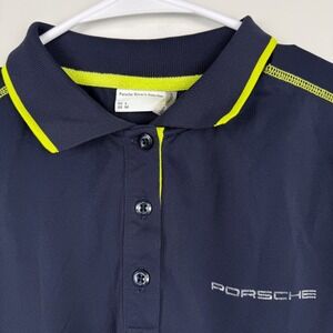 Porsche Drivers Selection Polo Womens Blue Short Sleeve Performance Shirt Medium